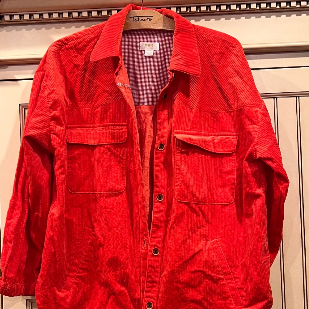 Anthropologie Maeve Corduroy Patch Pocket Shirt Jacket -- XL